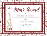 End of the Year Music Award Red