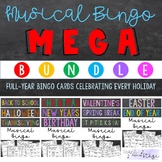 Musical Bingo Cards MEGA Bundle - Full Year (All Holidays)