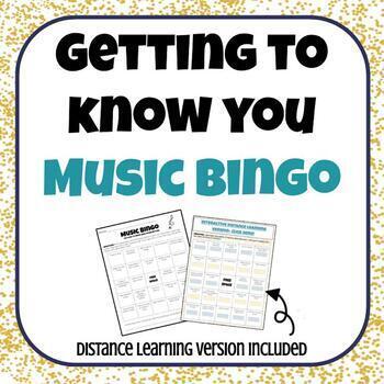Preview of Music BINGO | Getting to Know You | Printable & Digital