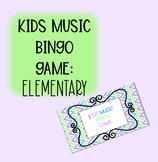 Music BINGO with popular songs for at home or school learning