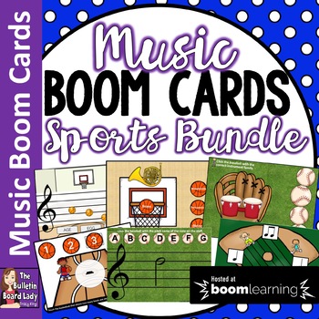 Preview of Music BOOM CARDS Sports Bundle