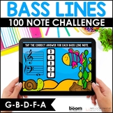 Bass Clef Line Notes BOOM™ Cards 100 Note Challenge - Pian