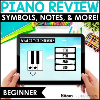 Preview of Beginning Piano Boom™ Cards - Music Symbols, Rhythms, Dynamics, & More
