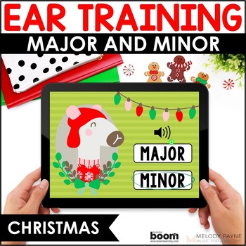 Preview of Ear Training Music BOOM™ Cards for Aural Skills - Major & Minor Christmas Songs