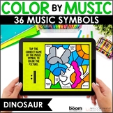 Color by Music Dinosaur BOOM™ Cards - Music Symbols and Te