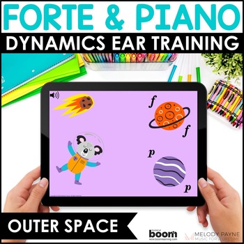 Preview of Ear Training Music BOOM™ Cards - Forte and Piano - Dynamics in Outer Space
