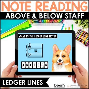Preview of Music BOOM™ Cards - Notes Up to 3 Ledger Lines Above and Below the Grand Staff