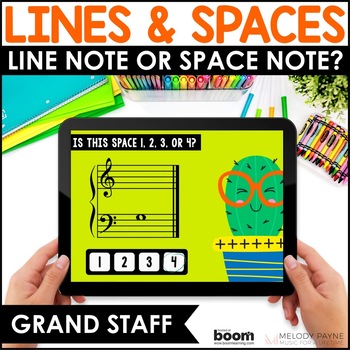 Preview of Music BOOM™ Cards for Piano - Line Notes and Space Notes on the Grand Staff
