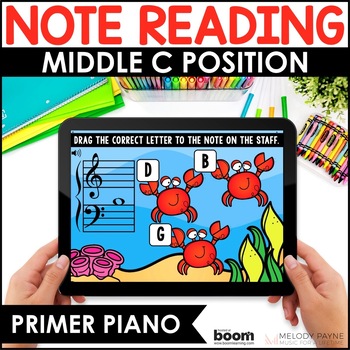 Preview of Note Reading Music BOOM™ Cards - Middle C Position Notes on the Grand Staff