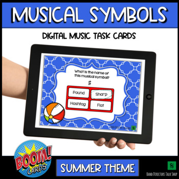 Preview of Music BOOM Cards (Music Symbols)- Digital and Interactive Music Theory Games