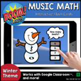 Winter Music Activities- Music Math Boom Cards- for Music 