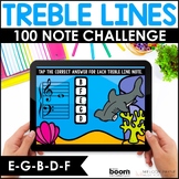 Treble Clef Line Notes BOOM™ Cards 100 Note Challenge - Pi