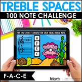 Treble Clef Space Notes BOOM™ Cards 100 Note Challenge - P