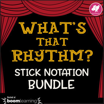 Preview of Music BOOM cards: What's That Rhythm? STICK NOTATION Games Bundle