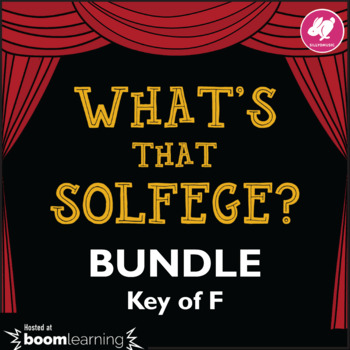 Preview of Music BOOM cards: What's That Solfege? BUNDLE Key of F - Online Games