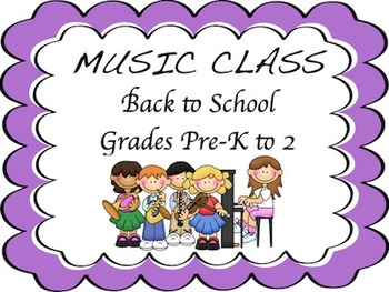 Preview of Music- Back To School