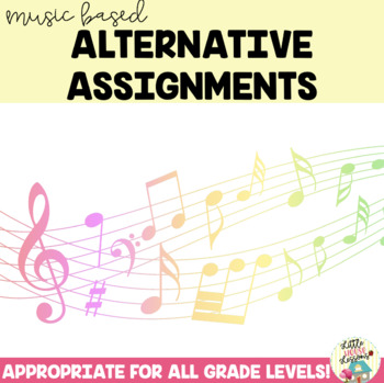 Preview of Music Alternative Assignments -  Digital Music Resources