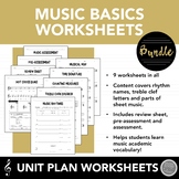 Music Basics Worksheet Bundle