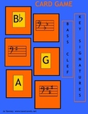Music: Bass Clef Key Signatures Card Game