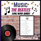 Music Beatles Word Jumble Fun Early Finisher