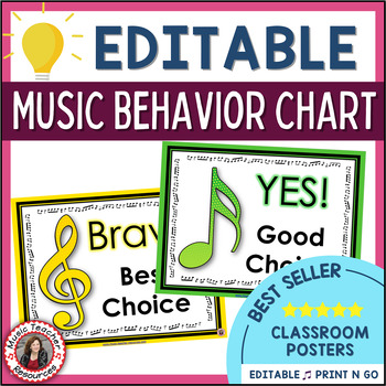 Preview of Music Behavior Chart - 'EDITABLE'