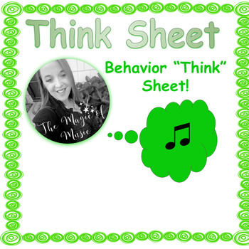 Preview of Music Behavior Think Sheet