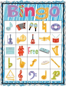 Christmas musical bingo game