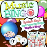 Music Bingo | Instrument Bingo And Rhythm And Symbols 