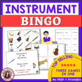 Music Bingo - Instruments of the Orchestra - Elementary Ge