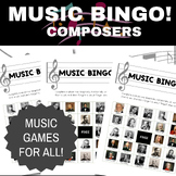 Music Bingo, Music Composers, Music Games, Music Sub Plans