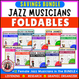 Jazz Musicians Research and Listening Foldables FEMALE BUNDLE