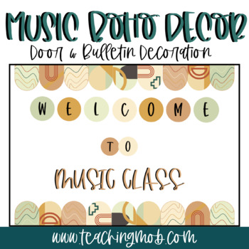 Preview of Music Boho Bulletin Decor