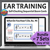 Music Theory Melodic Ear Training Boom Cards BUNDLE - Key of G