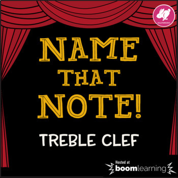 Preview of Music Boom Cards - Treble Clef Notes Game - Name that Note