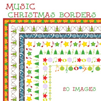 Music Borders: Christmas Theme. by Anastasiya Multimedia Studio  TpT