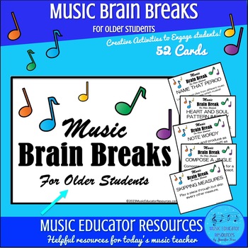 Preview of Music Brain Breaks for Older Students
