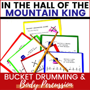 Preview of Music Bucket Drumming & Body Percussion Grieg's In the Hall of the Mountain King