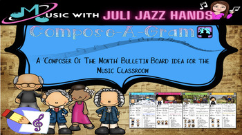 Preview of Music Bulletin Board & Decor- Compose-A-Gram: Composer Of The Month
