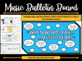 Music Bulletin Board Kit "When Words Fail Music Speaks"