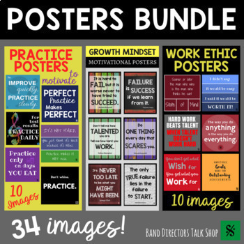 Preview of Music Bulletin Board: Motivational Music Decor & Band Posters BUNDLE