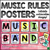 Music Rules Posters - Editable Music Classroom Decor