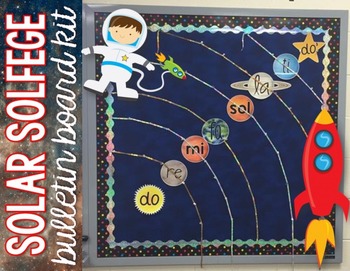 Preview of Music Bulletin Board - Solar Solfege {Space Theme Music Room Set}