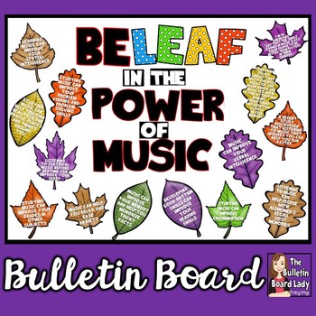 Preview of Music Bulletin Board for Fall - Be Leaf in the Power of Music