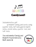 Music Candyland Cards - a supplement to the board game Candy Land