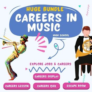 Preview of Music Careers + Jobs High School Bundle