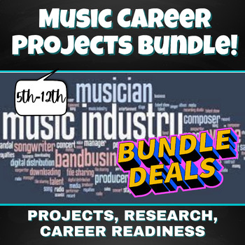 Preview of Music Careers Projects-10 WEEK Bundle!!