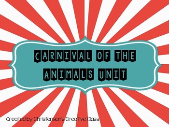 Preview of Music Carnival of the Animals Unit Plan