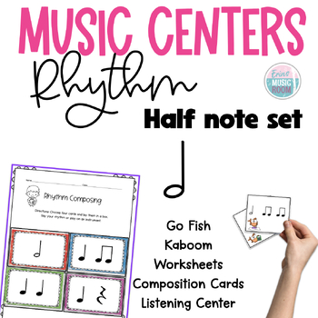 Preview of Music Centers For Rhythm Half Note