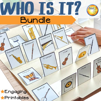 Preview of Music Centers Game Bundle - Music Who Is It? File Folder 4 Game Bundle