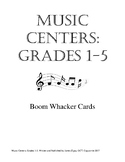 Music Centers Grade 1 to 5: Boom Whacker Cards